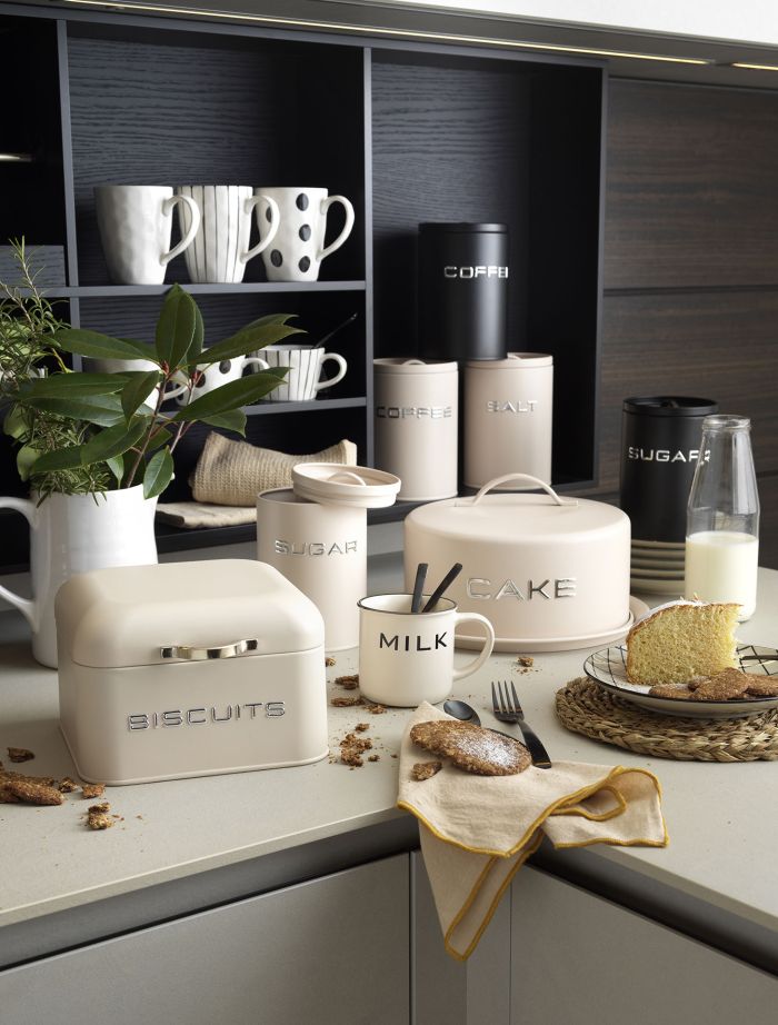 Set 3 Barattoli in latta colore avorio | rohome | Rohome