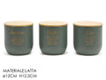 Set 3 Barattoli in latta colore verde | rohome | Rohome