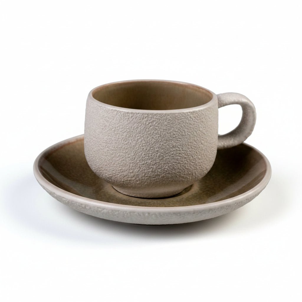 Set 4 tazzine in stoneware colore tortora | Rohome | Rohome
