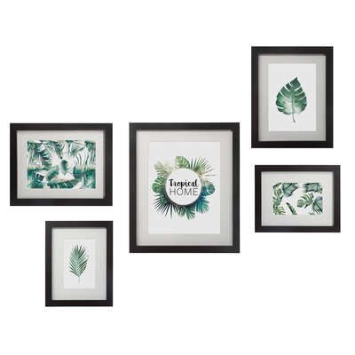 Set 5 cornici portafoto in legno nero| Rohome - Rohome