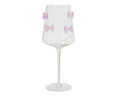 Set 6 calici da vino con fiocchi rosa in vetro soffiato | rohome | Rohome