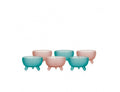 Set 6 pz ciotoline in vetro bubble rosa e verde | Rohome | Rohome