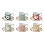 Set 6 Tazzine Espresso 100ml con piattini Jardins d'orient| Rohome - Rohome