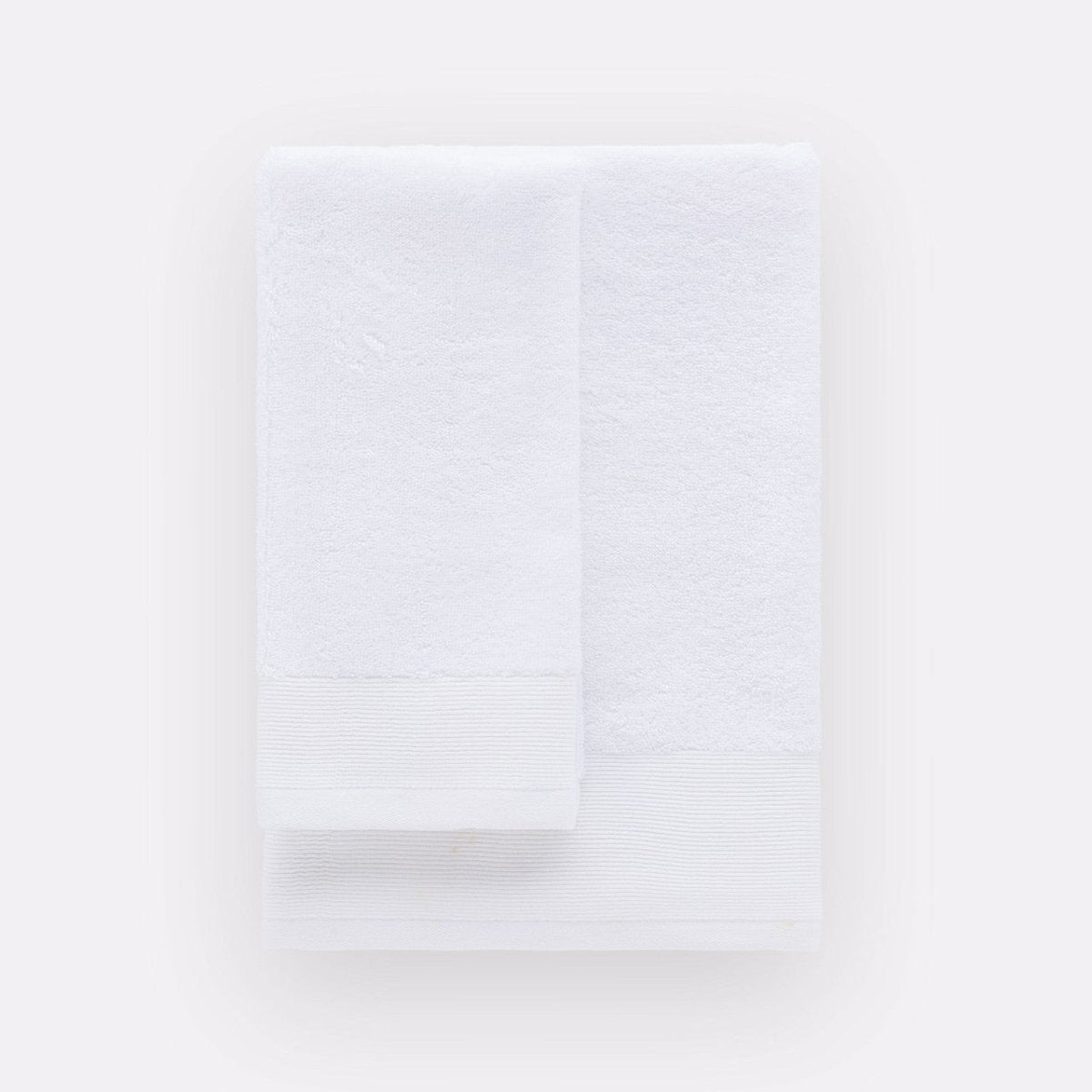 Set Glamour 1 asciugamano viso più 1 ospite bianco | Rohome - Rohome