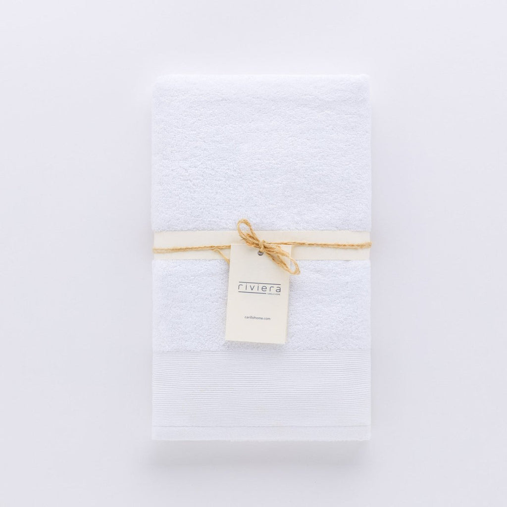 Set Glamour 1 asciugamano viso più 1 ospite bianco | Rohome - Rohome