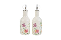Set olio e aceto in porcellana con fiori | rohome - Rohome