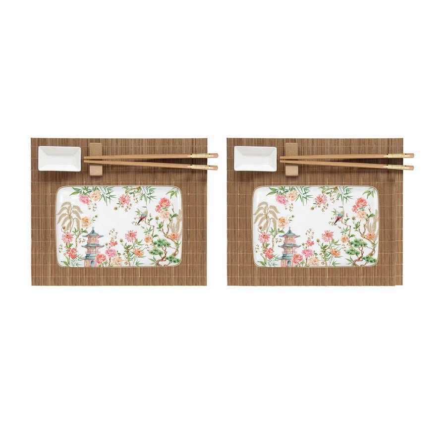 Set Suhi in porcellana per 2 persone Jardins D'orient | Rohome - Rohome