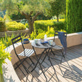 Set tavolino e sedie in ferro antracite | rohome | Rohome