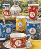 Set tea 2 mug e scatola in latta porta tea Jardins D'Orient | Rohome - Rohome