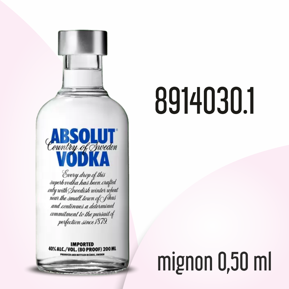 Mignon 50 ml Vodka Absolut 40°