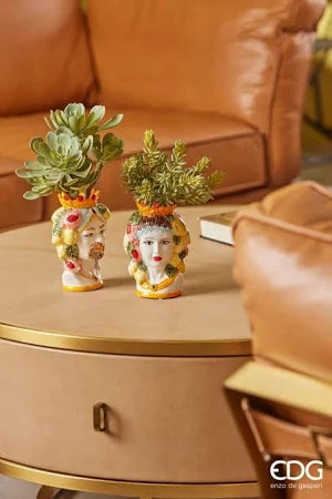 Edg - Vaso testa sicily in ceramica multicolor | Rohome
