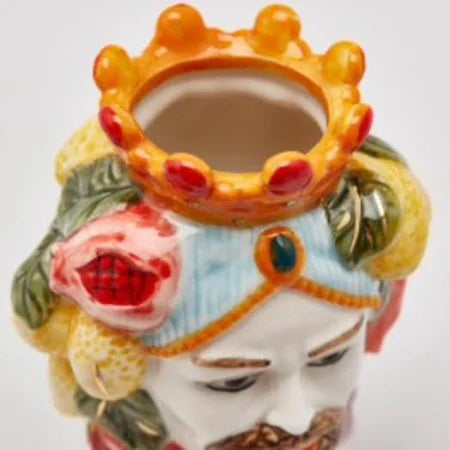 Edg - Vaso testa sicily in ceramica multicolor | Rohome