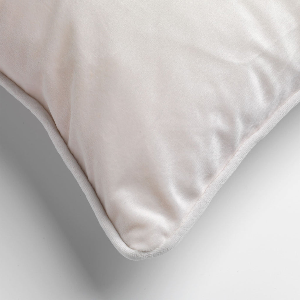 Cuscino arredo in velluto 45x45cm avorio | Rohome