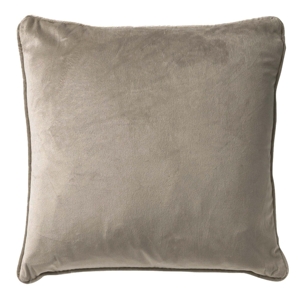 Cuscino arredo in velluto 45x45cm tortora| Rohome