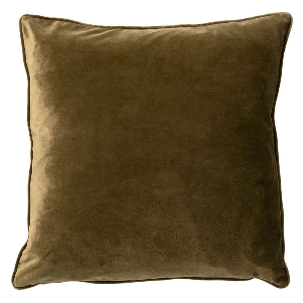 Cuscino arredo in velluto 45x45cm Verde militare | Rohome