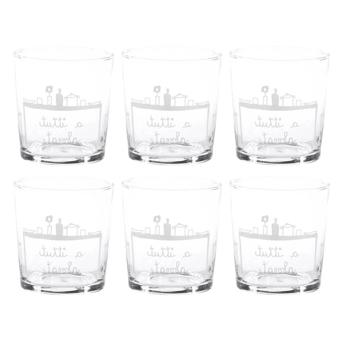 Simple Day - Set 6 Bicchieri tutti a tavola | Rohome - Rohome