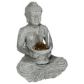 Statuetta Buddha seduto con candela fiore | Rohome | Rohome