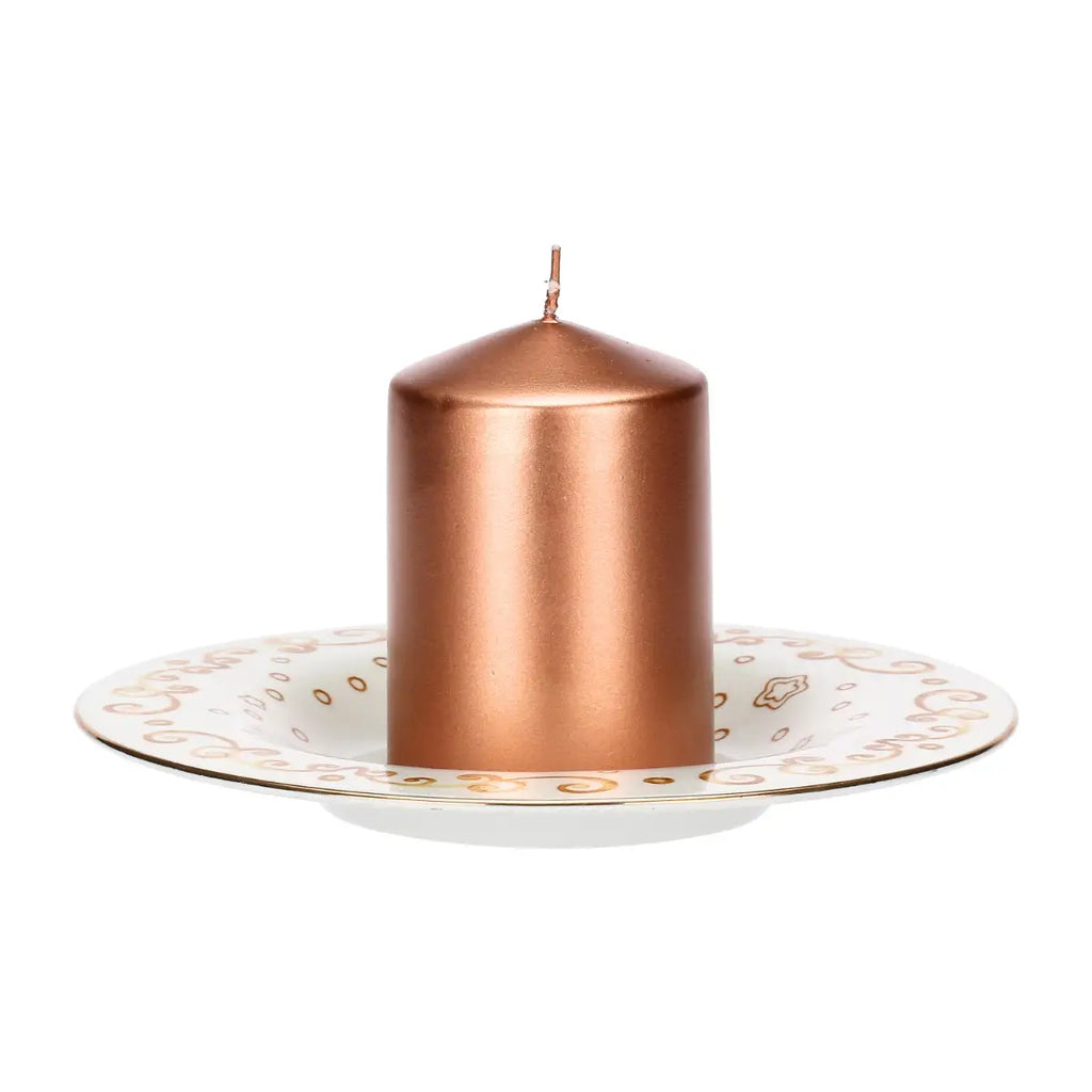 Thun - Piattino tondo in porcellana con candela Thunland | Rohome