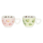 Thun- set 2 tazzine caffè con zuccheriera cuori in fiore | rohome