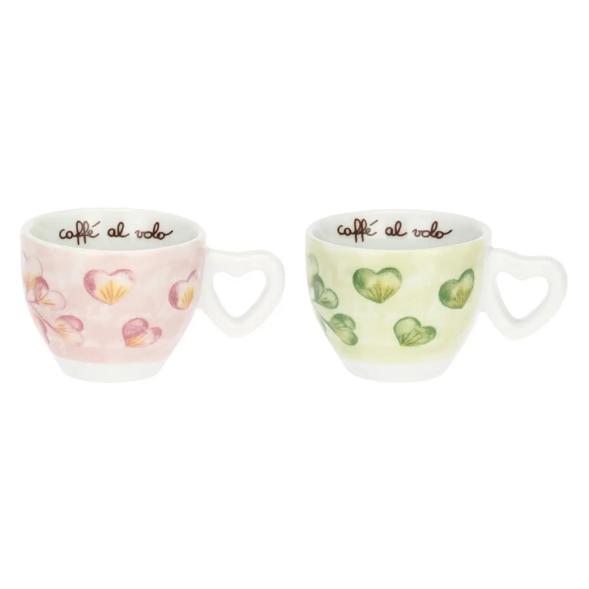 Thun- set 2 tazzine caffè con zuccheriera cuori in fiore | rohome