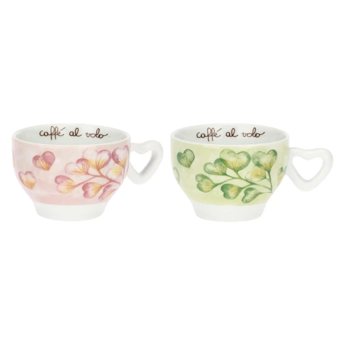 Set 2 tazze medie Thun linea cuori in fiore  | Rohome