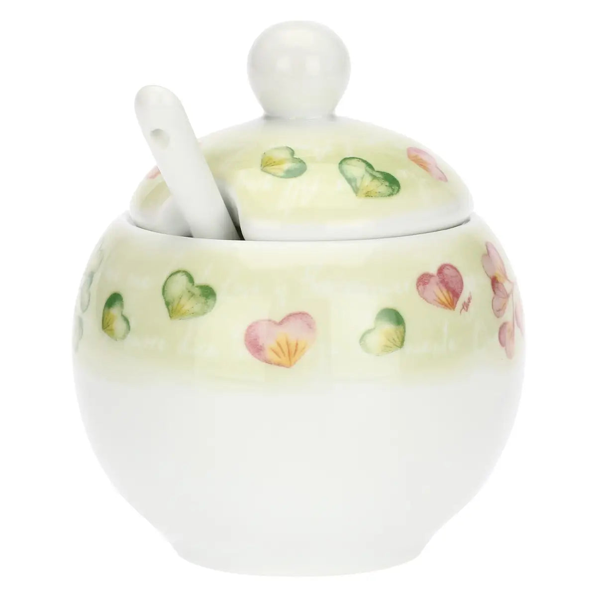 Thun - zuccheriera linea cuori in fiore con cucchiaino | rohome
