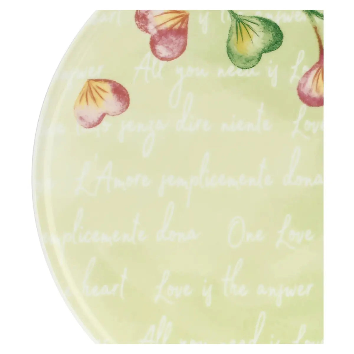 Thun - Piatto grande in porcellana linea cuori in fiore | Rohome