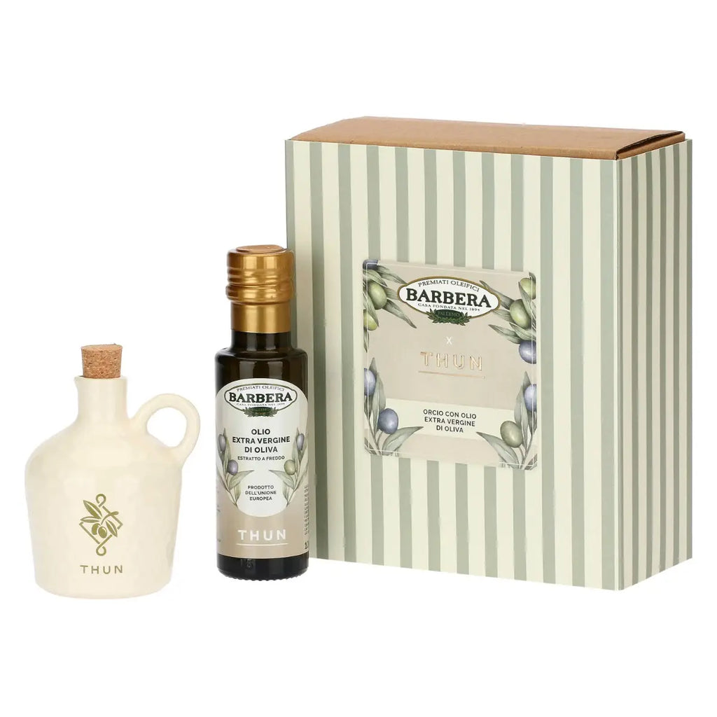 Thun - Set Oliera con olio in ceramica bianco antico | Rohome