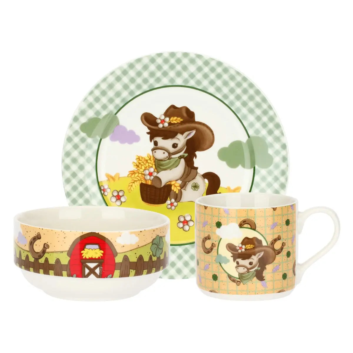 Thun - Set 3 pezzi pappa in porcellana dolce fattoria | Rohome