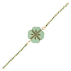 Thun - Bracciale catena e tessuto con quadrifoglio | Rohome
