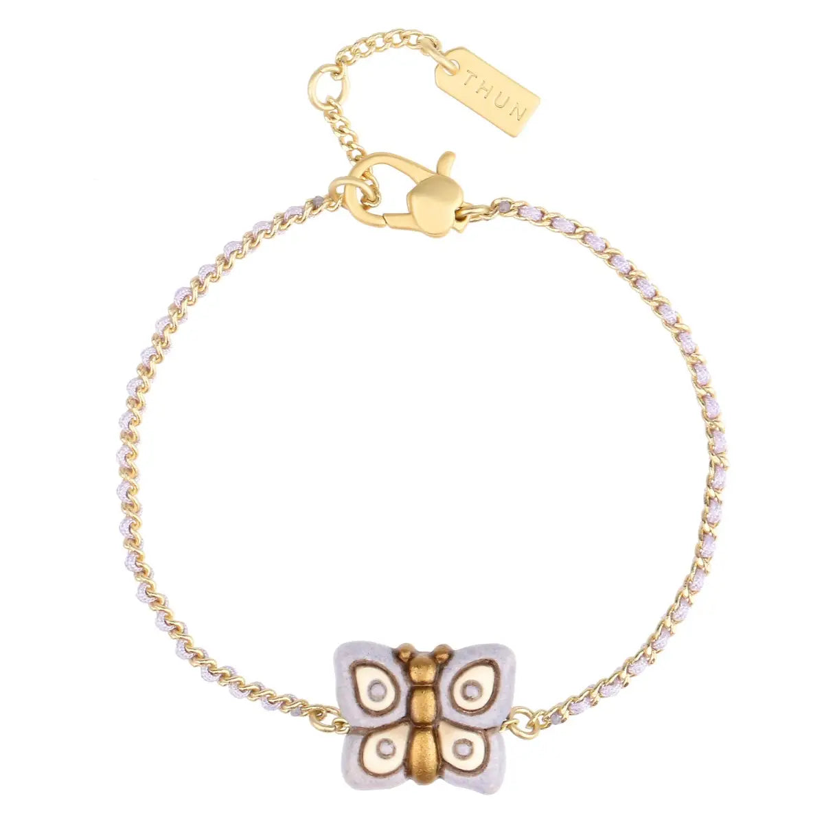 Thun - Bracciale catena e tessuto con farfalla | Rohome