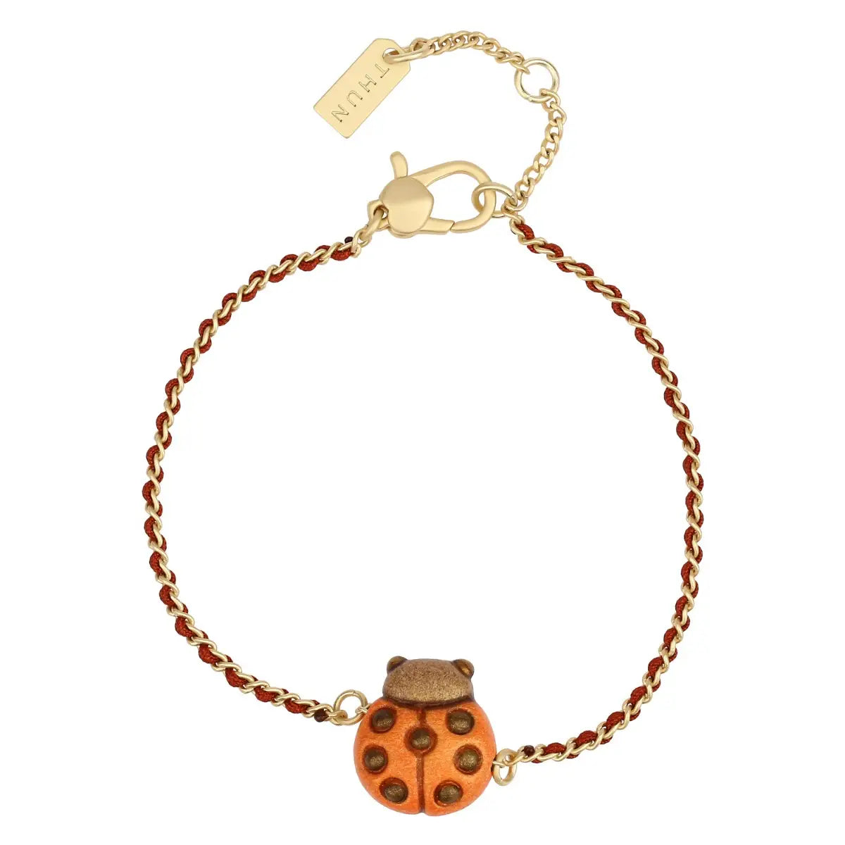 Thun - Bracciale catena e tessuto con coccinella | Rohome