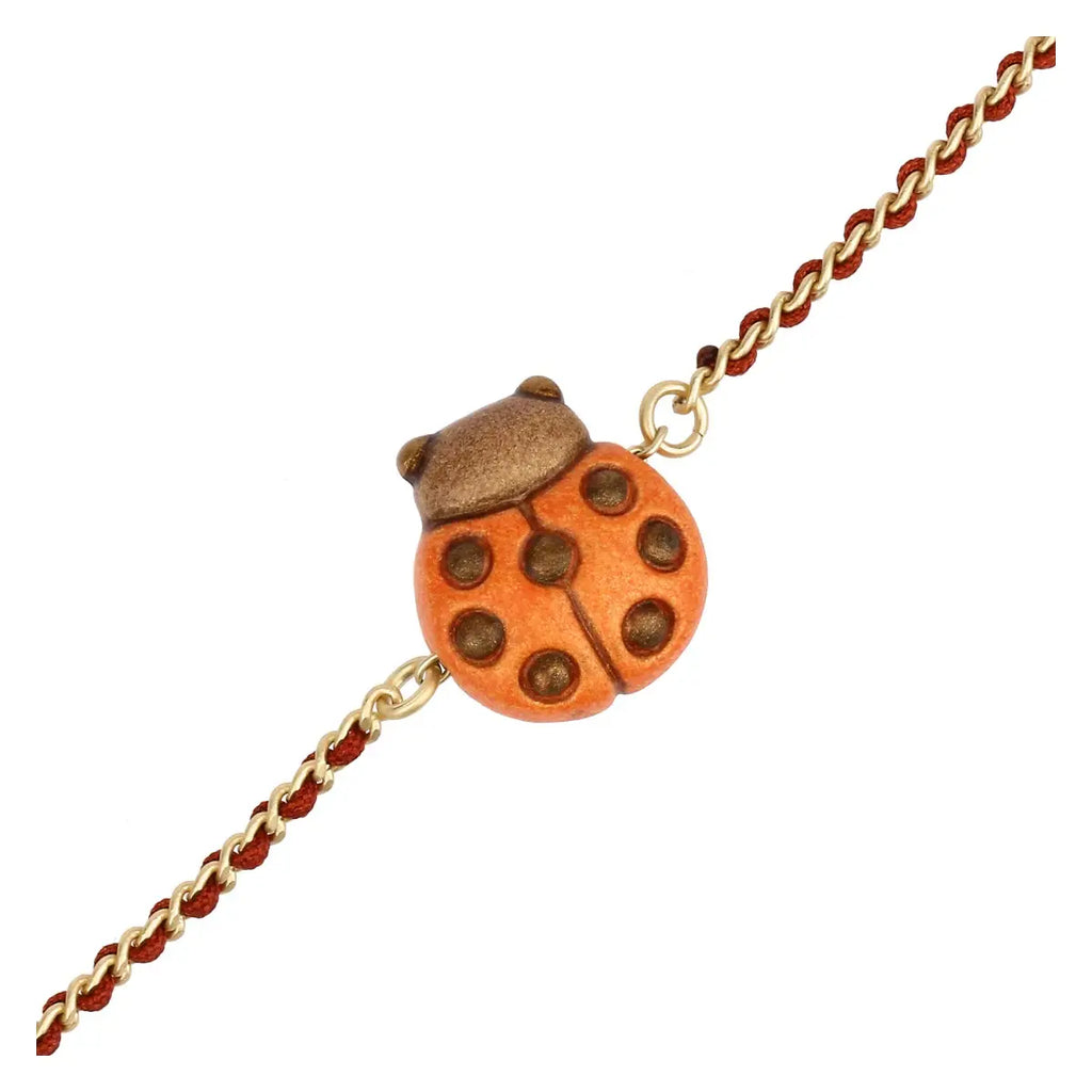Thun - Bracciale catena e tessuto con coccinella | Rohome