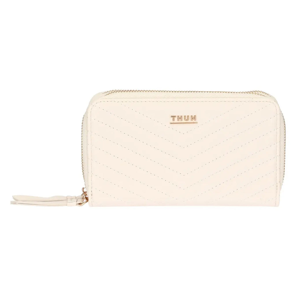 Thun - Portafoglio con doppia zip metalassè burro | Rohome
