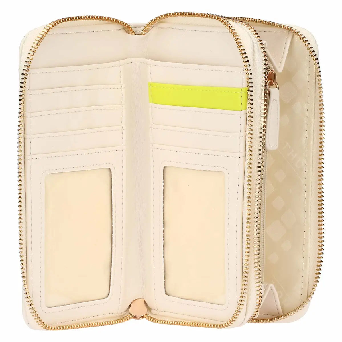 Thun - Portafoglio con doppia zip metalassè burro | Rohome