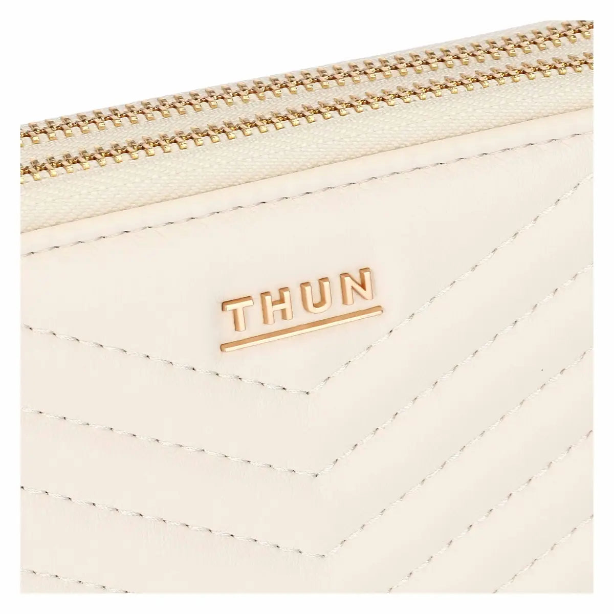 Thun - Portafoglio con doppia zip metalassè burro | Rohome