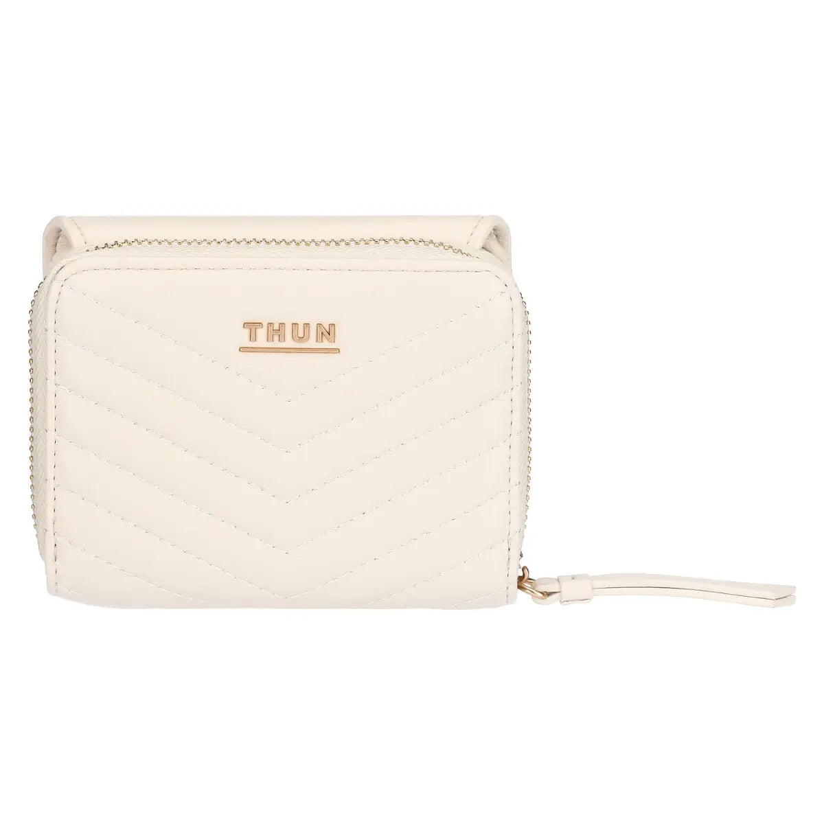 Thun - Portafoglio con patta e zip metalassè burro | Rohome
