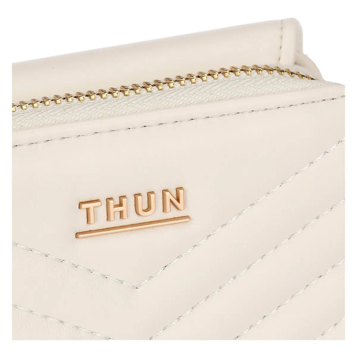 Thun - Portafoglio con patta e zip metalassè burro | Rohome