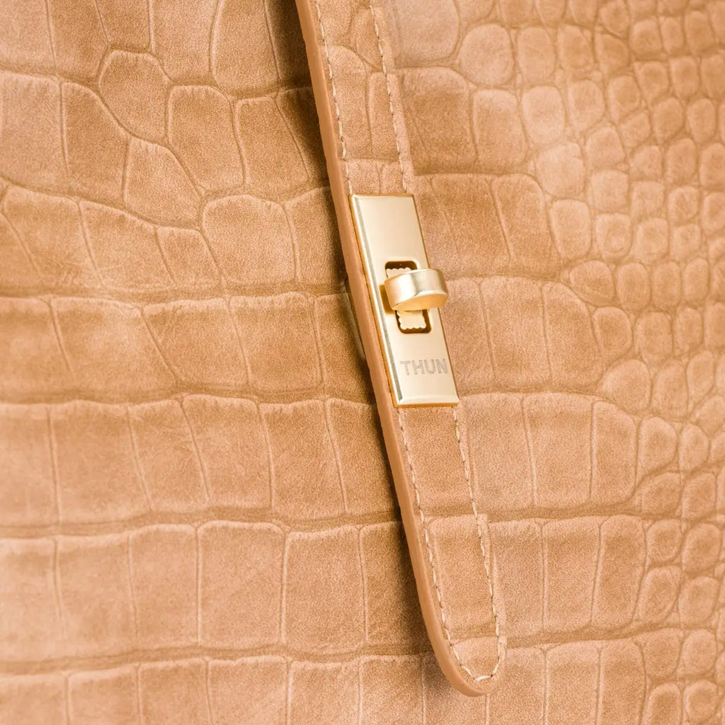 Thun - Borsa a spalla effetto rettile beige | Rohome