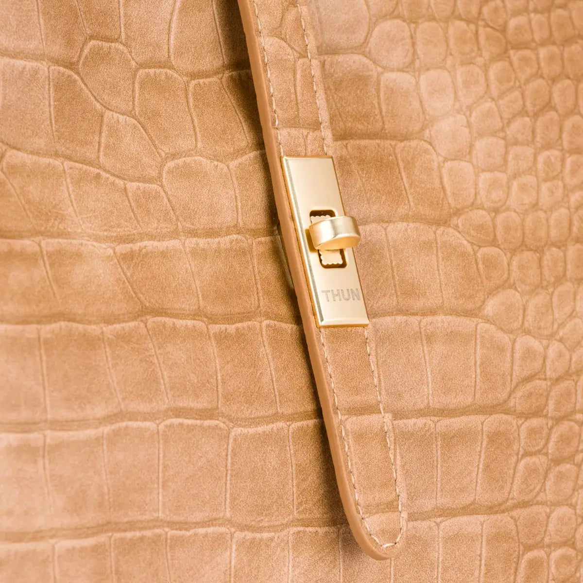 Thun - Borsa a spalla effetto rettile beige | Rohome
