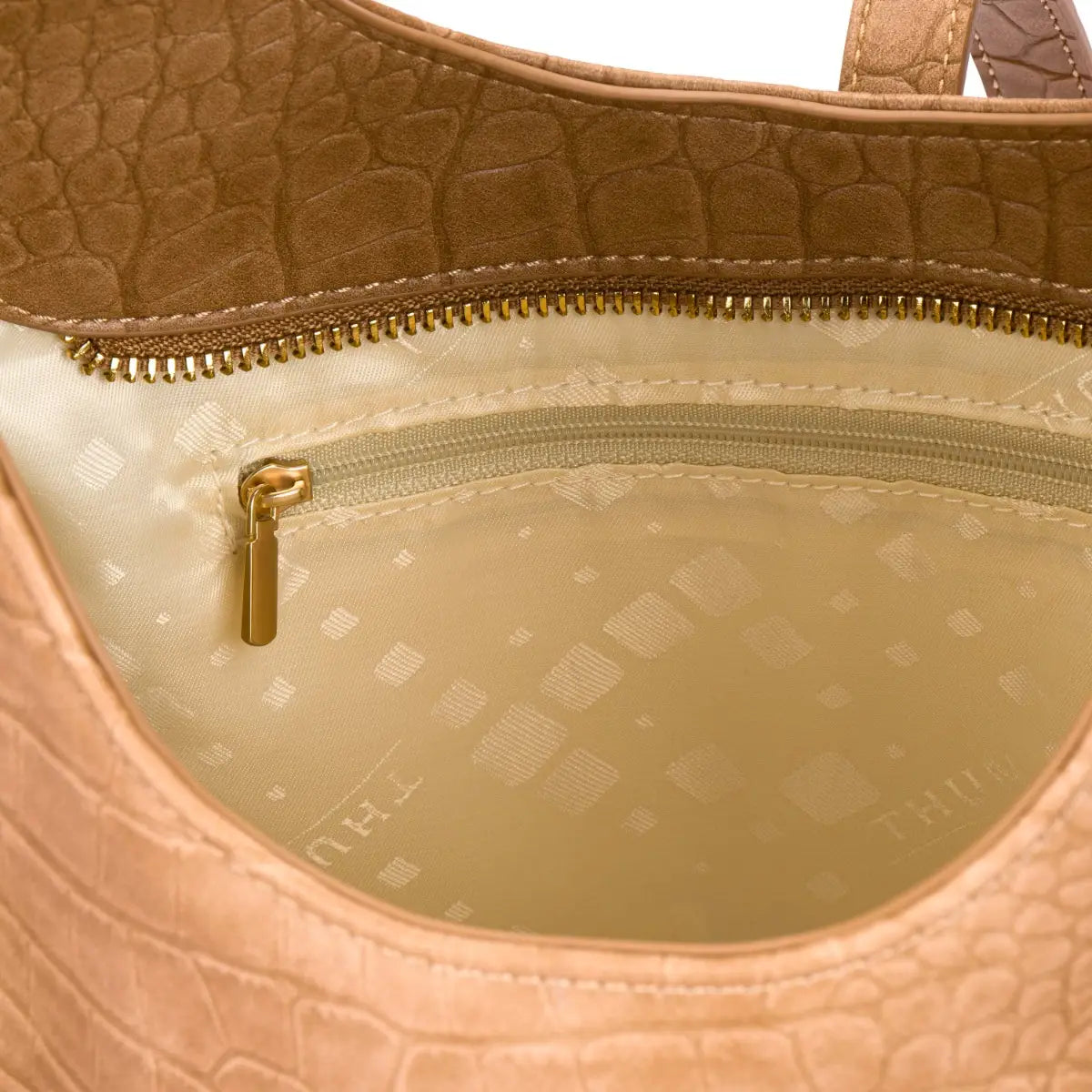 Thun - Borsa a spalla effetto rettile beige | Rohome