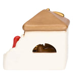 Set capanna con Sacra Famiglia bue e asinello rosso | Rohome