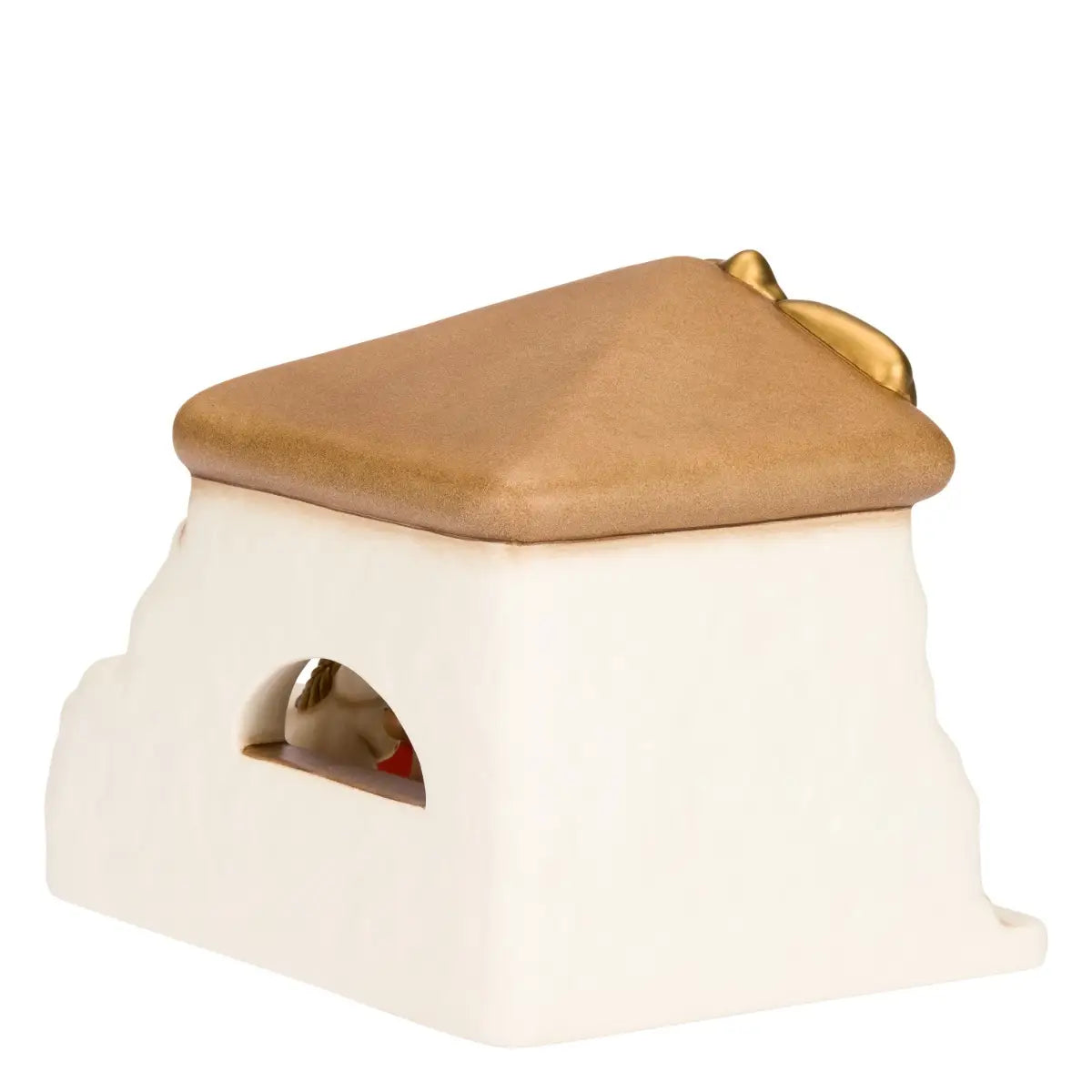 Set capanna con Sacra Famiglia bue e asinello rosso | Rohome