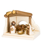 Set capanna con Sacra Famiglia bue e asinello bianco | Rohome