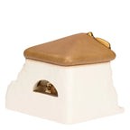 Set capanna con Sacra Famiglia bue e asinello bianco | Rohome