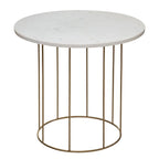 Tavolino in metallo con ripiano in marmo | Rohome - Rohome