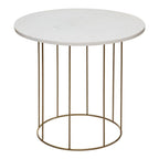 Tavolino in metallo con ripiano in marmo | Rohome - Rohome