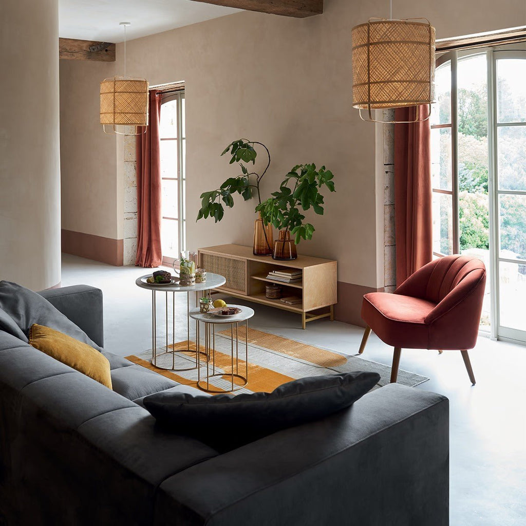Tavolino in metallo con ripiano in marmo | Rohome | Rohome