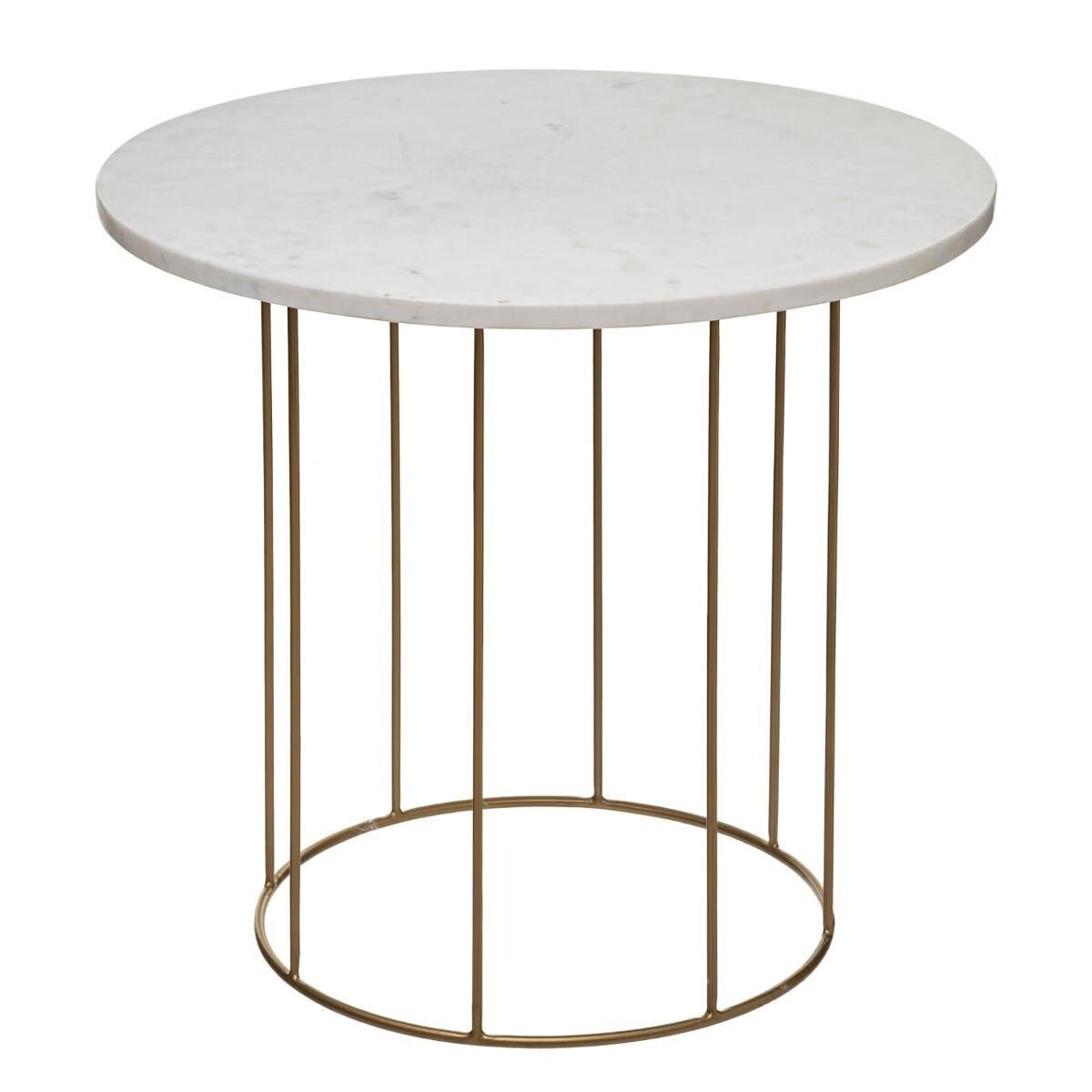 Tavolino in metallo con ripiano in marmo | Rohome | Rohome