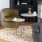 Tavolino in metallo con ripiano in marmo | Rohome | Rohome